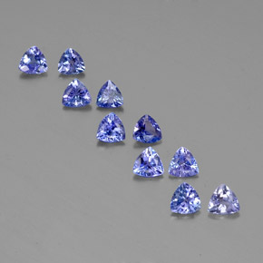 Pedras preciosas de tanzanita azul natural de  ct, trillion, VS