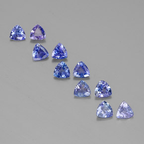 Pedras preciosas de tanzanita azul natural de  ct, trillion, VS