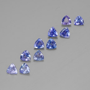 Pedras preciosas de tanzanita azul natural de  ct, trillion, VS