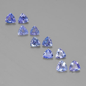Pedras preciosas de tanzanita azul natural de  ct, trillion, VS