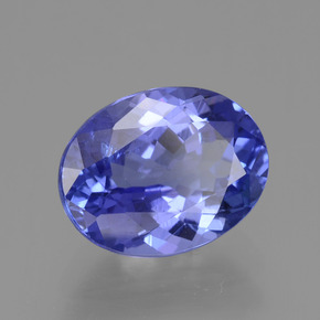 Tanzanita azul natural 2,08ct, corte oval, VS