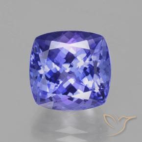 Tanzanita azul de 12,03 ct, almofada de 13,1 x 12,8 mm cortada da Tanzânia, Photo A