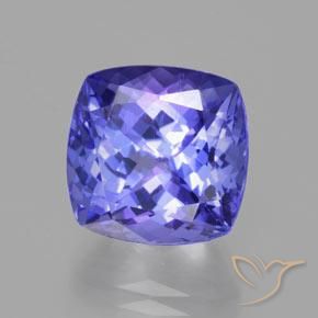 Tanzanita Azul Violeta Intenso Natural 12.03ct, Almofada, VS