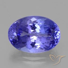 Tanzanita azul de 10,52 quilates, corte oval de 16,4 x 11,6 mm da Tanzânia, Photo A