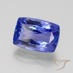 Tanzanita Violeta Azul Natural 7.06ct, Almofada, VS