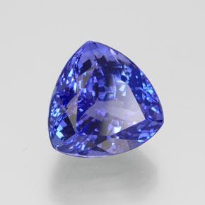 Tanzanita azul natural 7,47ct, trillion, IF