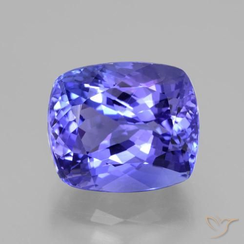 Tanzanita azul de 7,98 ct, almofada de 12,3 x 10,4 mm cortada da Tanzânia, Photo A