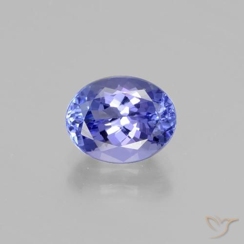 Tanzanita azul de 2,48 quilates, corte oval de 9,4 x 7,4 mm da Tanzânia, Photo A