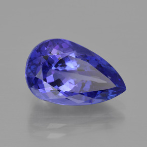 Tanzanita azul natural 6,93ct, formato de pêra, IF
