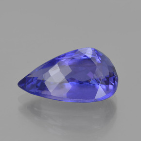 Tanzanita azul natural 6,93ct, formato de pêra, IF