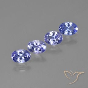 Pedras preciosas de Tanzanita Azul Violeta Intenso natural de 2.34 ct, oval, VVS-VS