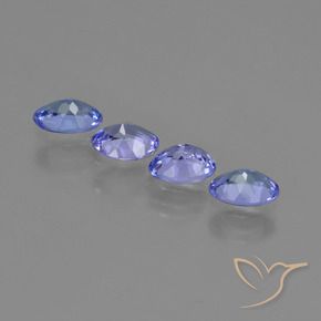 Pedras preciosas de Tanzanita Azul Violeta Intenso natural de 2.34 ct, oval, VVS-VS