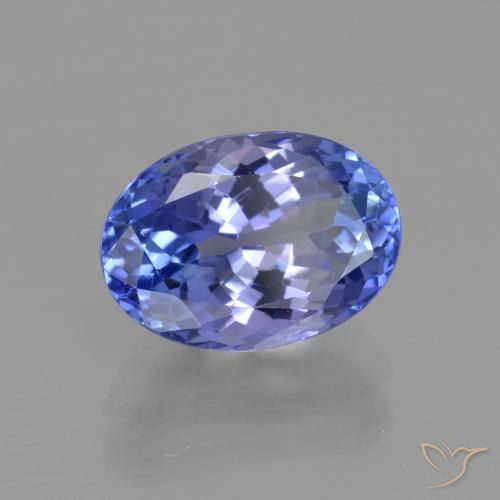 Tanzanita azul natural 3,22ct, corte oval, VVS