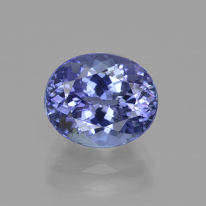 Tanzanita azul natural 3,48ct, corte oval, VVS
