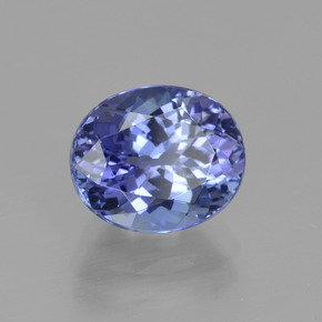 Tanzanita azul natural 3,48ct, corte oval, VVS