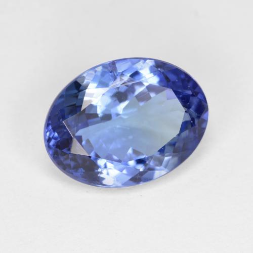 Tanzanita azul natural 3,96ct, corte oval, VS-SI