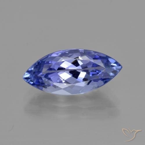 Tanzanita azul de 3,03 quilates, corte marquise de 13,9 x 6,4 mm da Tanzânia, Photo A