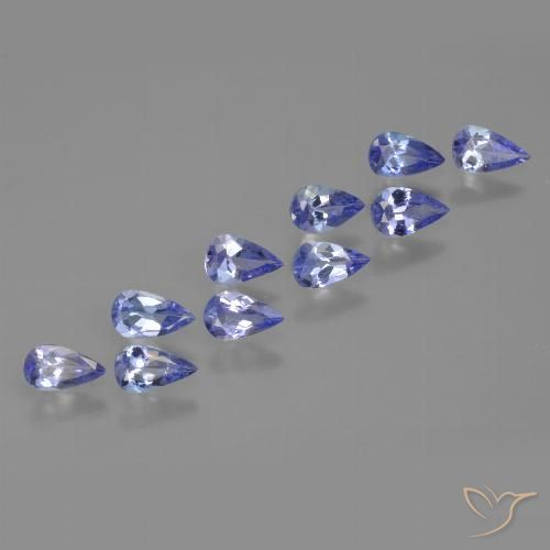 Tanzanita azul de 1,83 quilates, corte pera da Tanzânia de 5 x 3 mm, Photo A