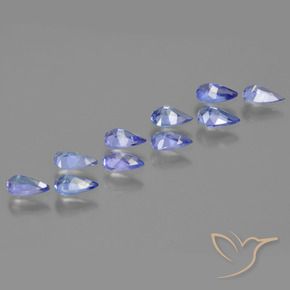 Pedras preciosas de Tanzanita Azul Violeta Intenso natural de 1.83 ct, Formato de pêra, VS