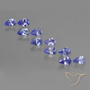 Pedras preciosas de Tanzanita Azul Violeta Intenso natural de 2.37 ct, Formato de pêra, VS