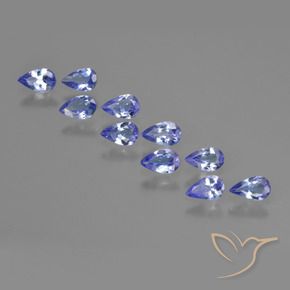 Pedras preciosas de Tanzanita Azul Violeta Intenso natural de 1.98 ct, Formato de pêra, VS