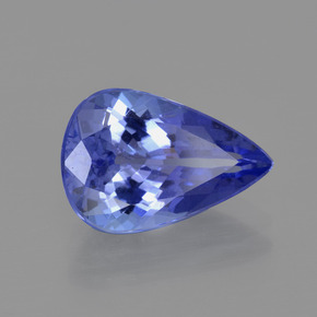 Tanzanita azul natural 3,07ct, formato de pêra, VVS