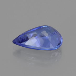 Tanzanita azul natural 3,07ct, formato de pêra, VVS