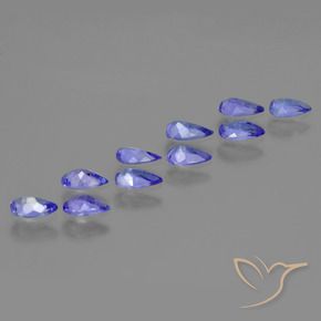 Pedras preciosas de Tanzanita Azul marinho médio natural de 1.73 ct, Formato de pêra, VS