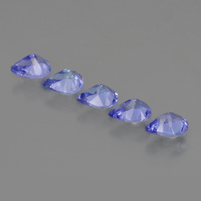 Pedras preciosas de Tanzanita Azul Violeta Intenso natural de 1.46 ct, Formato de pêra, VS