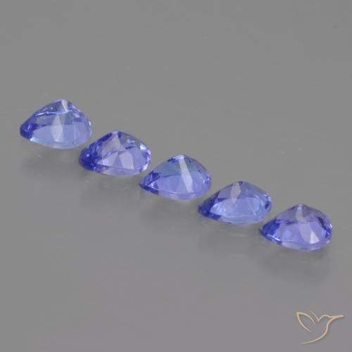 Pedras preciosas de Tanzanita Azul Violeta Intenso natural de 1.80 ct, Formato de pêra, VS