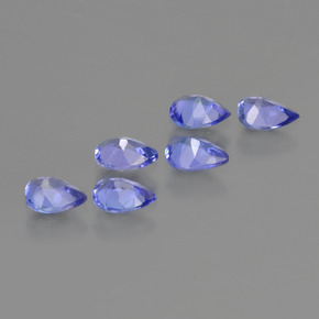 Pedras preciosas de tanzanita azul natural de 1,48 ct, formato de pêra, VS