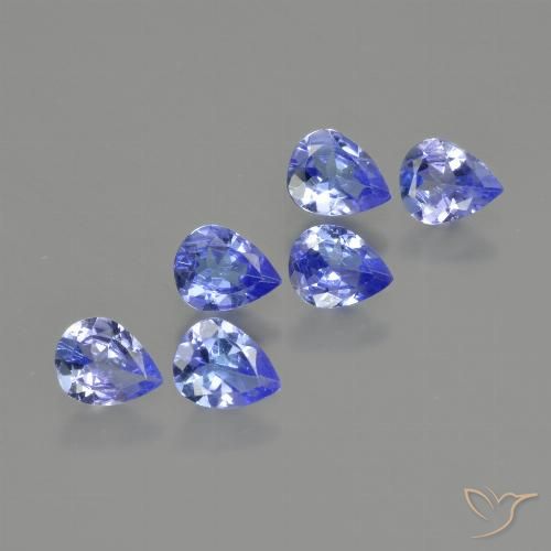 1.67ctw Natural azul intenso Tanzanita, Formato de pêra, VS