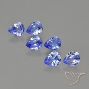 Pedras preciosas de Tanzanita azul intenso natural de 1.67 ct, Formato de pêra, VS