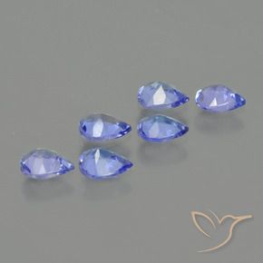 Pedras preciosas de Tanzanita azul intenso natural de 1.67 ct, Formato de pêra, VS