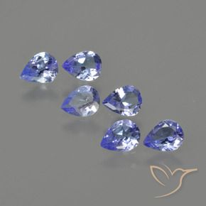 Pedras preciosas de Tanzanita Azul Violeta Intenso natural de 1.47 ct, Formato de pêra, VS
