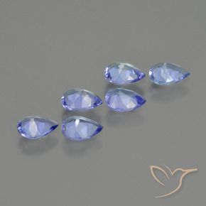Pedras preciosas de Tanzanita Azul Violeta Intenso natural de 1.47 ct, Formato de pêra, VS