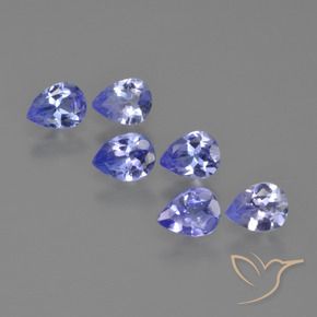 Pedras preciosas de Tanzanita Azul Violeta Intenso natural de 1.48 ct, Formato de pêra, VS