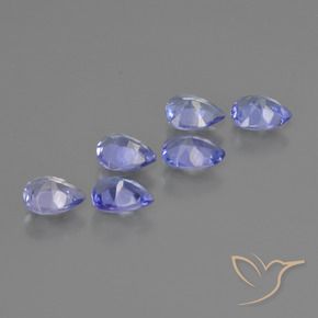 Pedras preciosas de Tanzanita Azul Violeta Intenso natural de 1.48 ct, Formato de pêra, VS