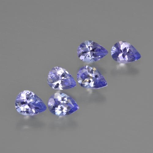 Pedras preciosas de tanzanita azul natural de 1,72 ct, formato de pêra, VS