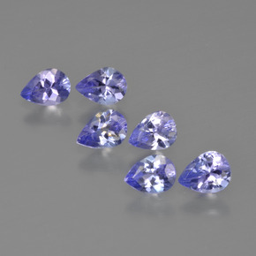 Pedras preciosas de tanzanita azul natural de 1,72 ct, formato de pêra, VS