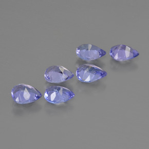 Pedras preciosas de tanzanita azul natural de 1,72 ct, formato de pêra, VS