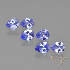 Pedras preciosas de Tanzanita Azul Violeta Intenso natural de 1.71 ct, Formato de pêra, VS