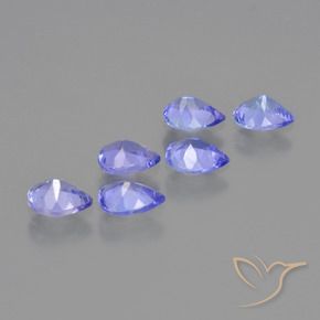 Pedras preciosas de Tanzanita Azul Violeta Intenso natural de 1.71 ct, Formato de pêra, VS