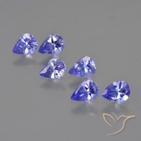 Pedras preciosas de Tanzanita Azul Violeta Intenso natural de 1.65 ct, Formato de pêra, VS