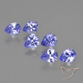 Pedras preciosas de Tanzanita Azul Violeta Intenso natural de 2.03 ct, Formato de pêra, VS