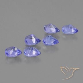 Pedras preciosas de Tanzanita Azul Violeta Intenso natural de 2.03 ct, Formato de pêra, VS