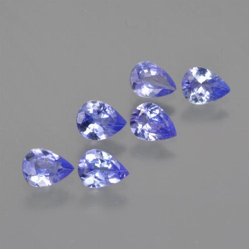 Pedras preciosas de Tanzanita Azul Violeta Intenso natural de 1.60 ct, Formato de pêra, VS