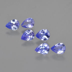 Pedras preciosas de Tanzanita Azul Violeta Intenso natural de 1.60 ct, Formato de pêra, VS