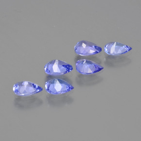 Pedras preciosas de Tanzanita Azul Violeta Intenso natural de 1.60 ct, Formato de pêra, VS