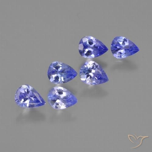 1.65ctw Natural Violeta Azul Tanzanita, Formato de pêra, VS